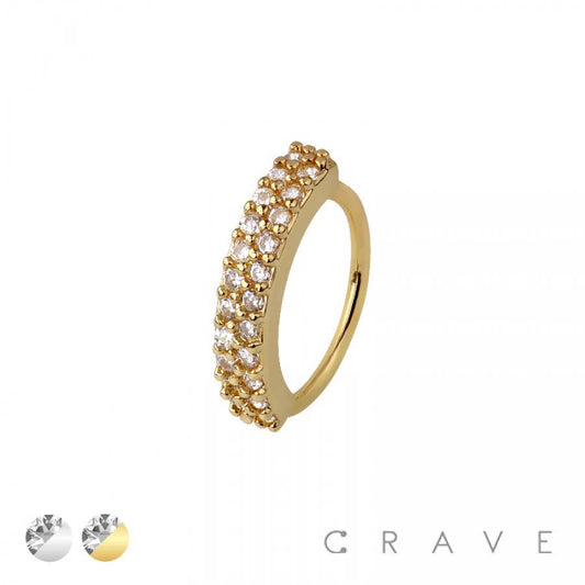 Double the Bling-Nose Hoop Ring-Bendable
