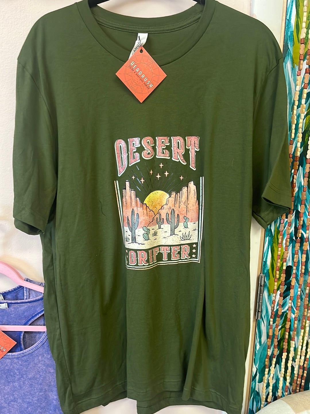 Desert Drifter Graphic T Shirt in Green