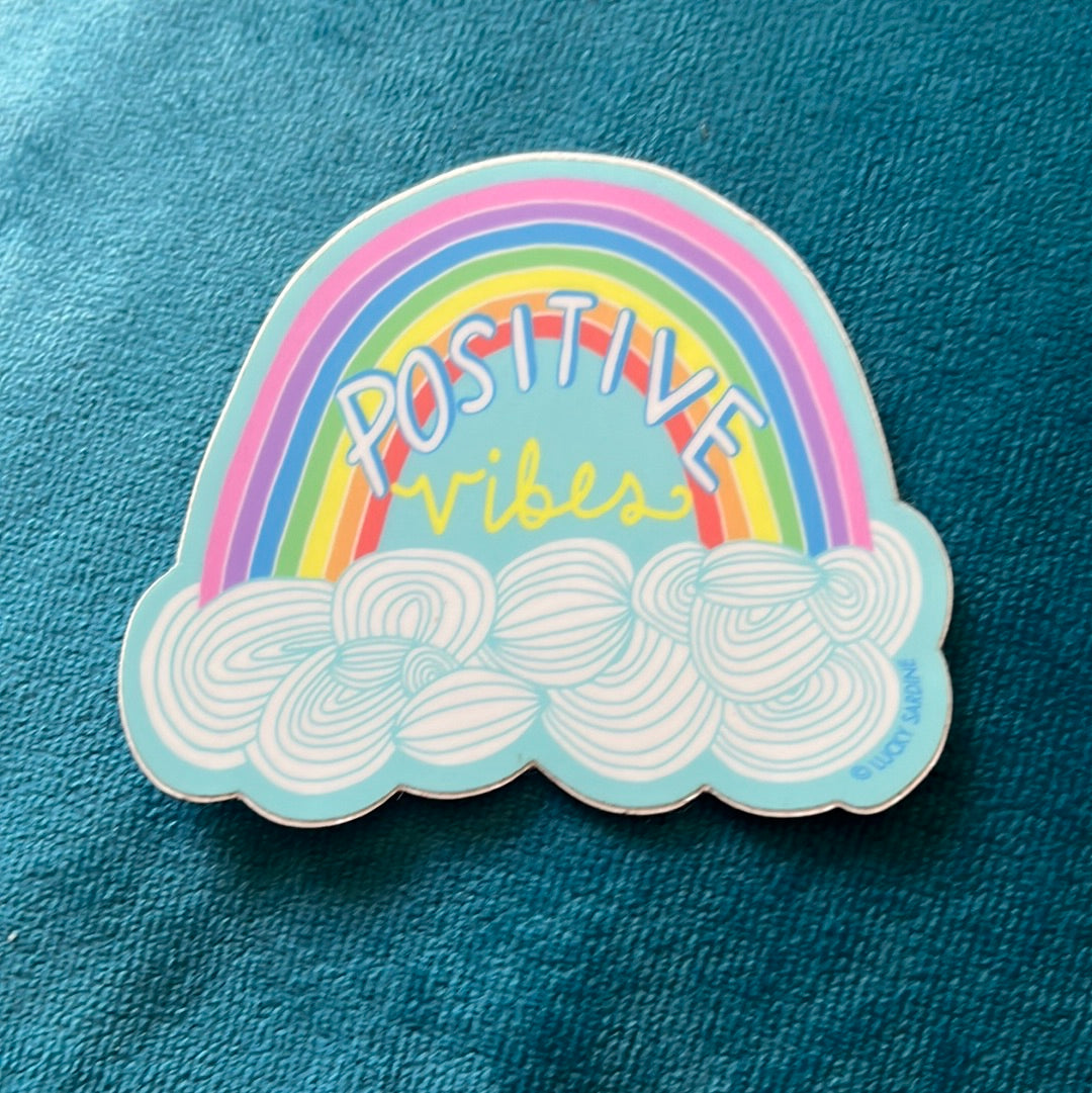 Positive Vibes Rainbow Sticker