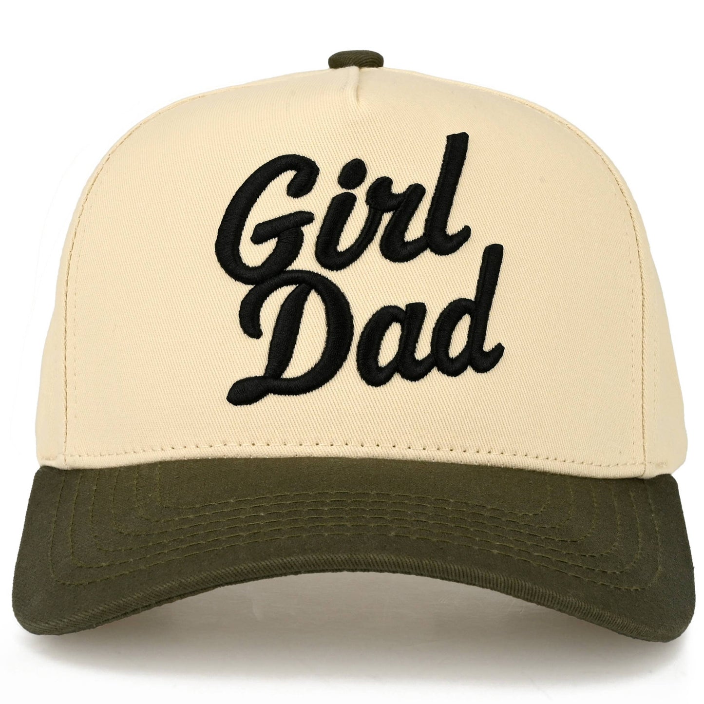 GIRL DAD Letter Embroidered on Two Tone Trucker Hat
