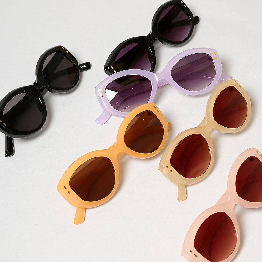 Suzanne-Bold Round Frame Tinted Sunglasses