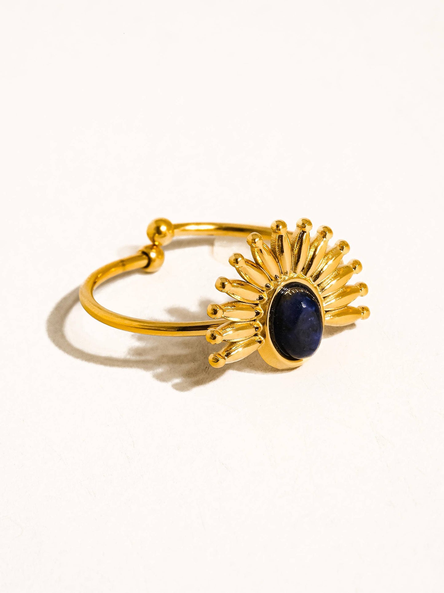 Fabienne 18K Gold Non-Tarnish Sun Stone Ring