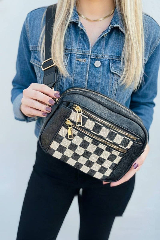Chesney-The Checkered Crossbody Shoulder Bag