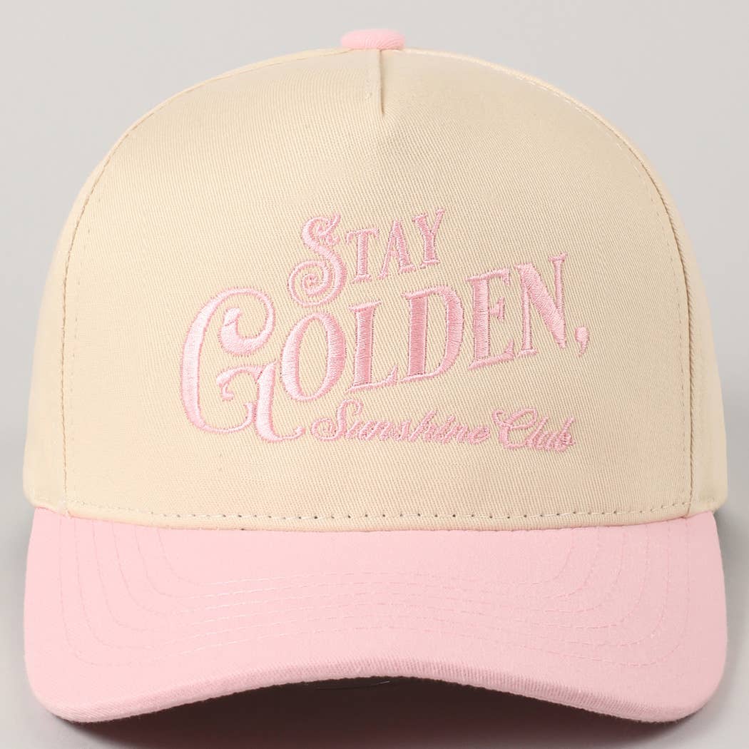 Stay Golden Sunshine Club Embroidery Trucker Hat