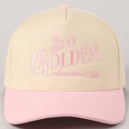 Stay Golden Sunshine Club Embroidery Trucker Hat