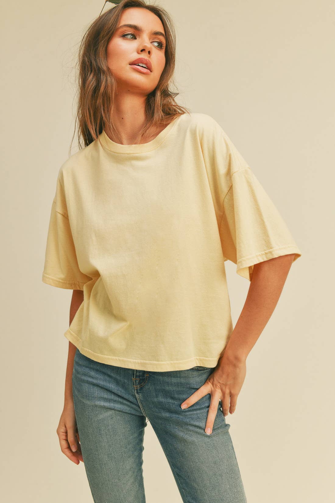 Blank Long Cropped T-Shirt