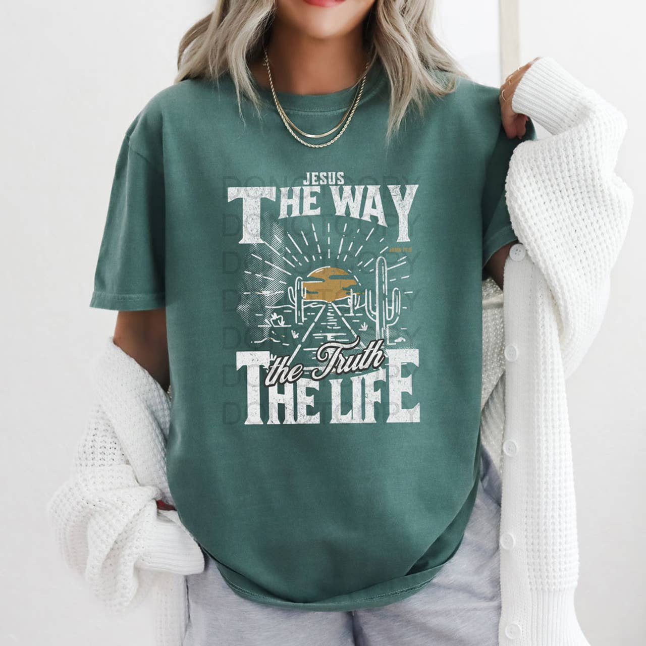 Jesus The Way The Truth The Life Sun DTF Heat Transfer