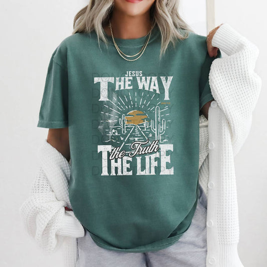 Jesus The Way The Truth The Life Sun DTF Heat Transfer
