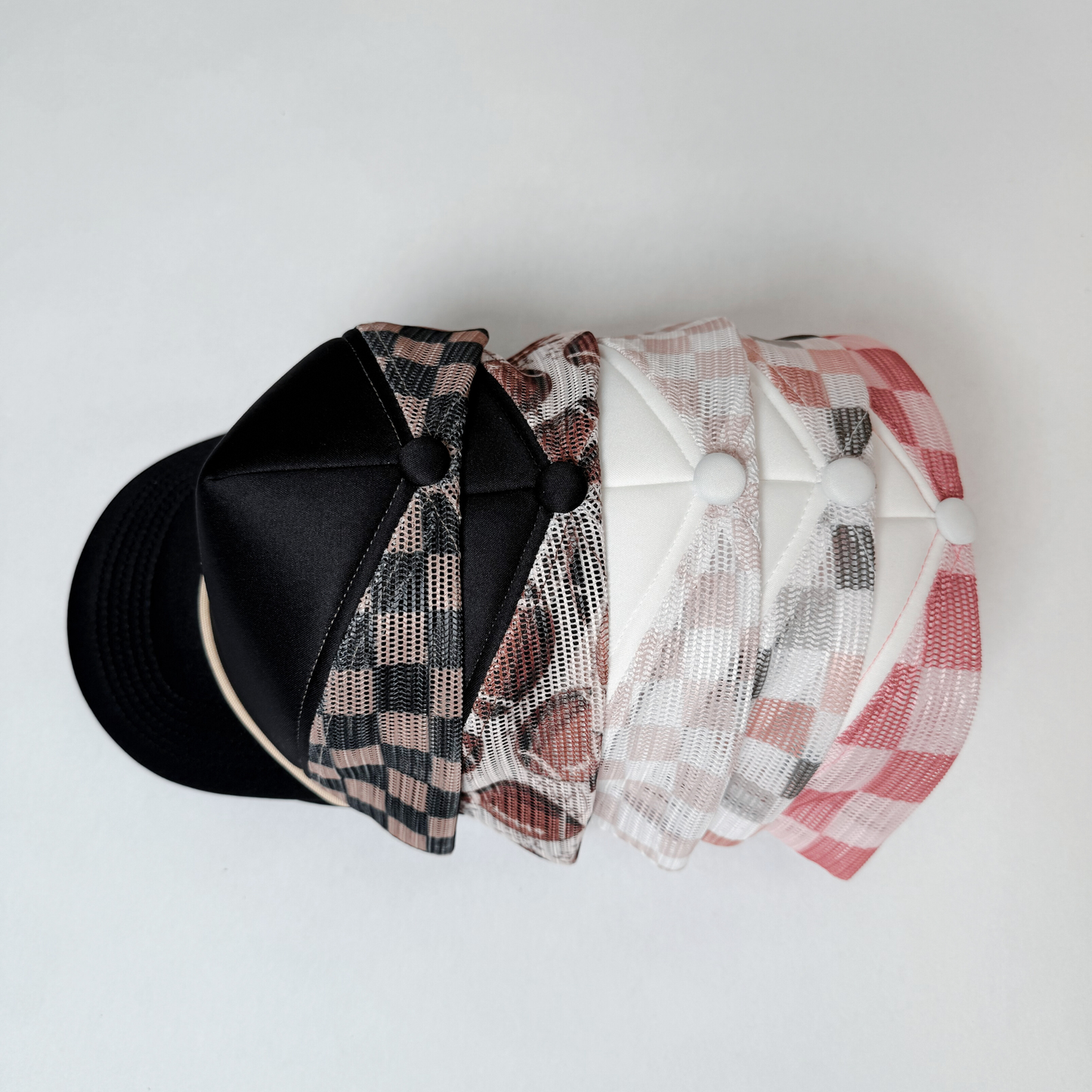 TEELUX - TRUCKER HAT BLANK - Neutral Multicolored Checkered