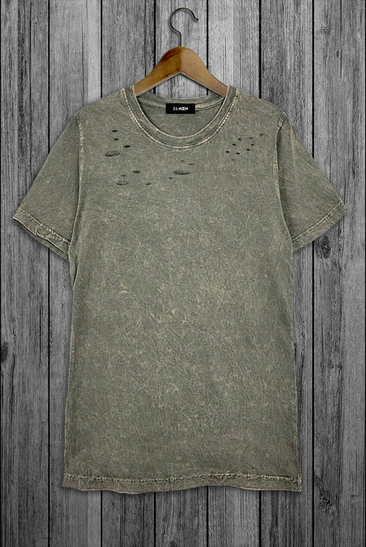 Giving DIE CUT Mineral Washed 100% Cotton Tee.