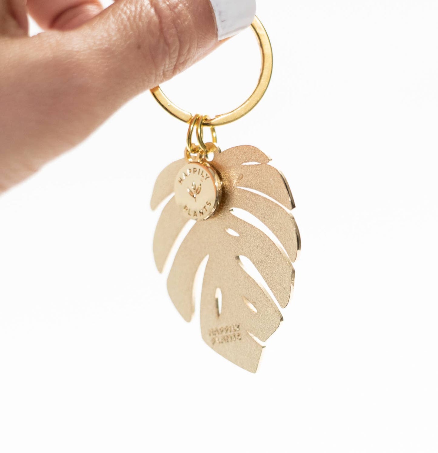 Monstera Albo Keychain & Bag Charm, Plant Keychain Gifts
