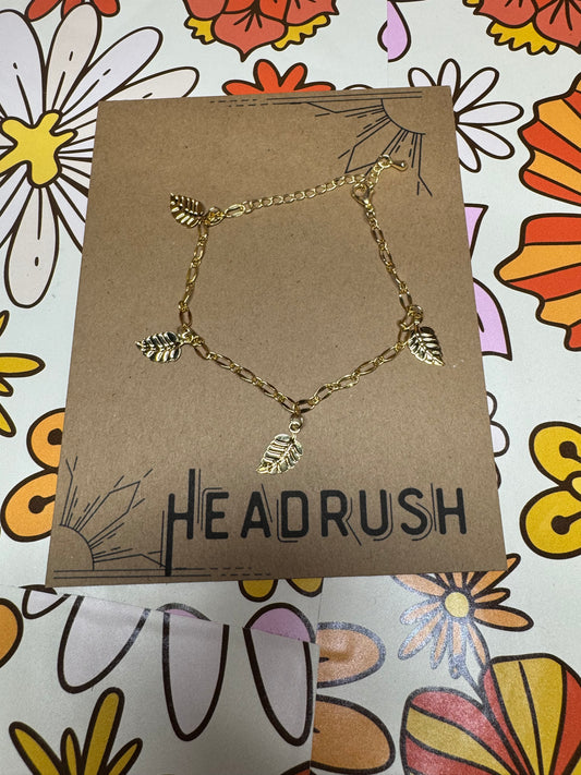He Is The Vine- Gold Charm Bracelet