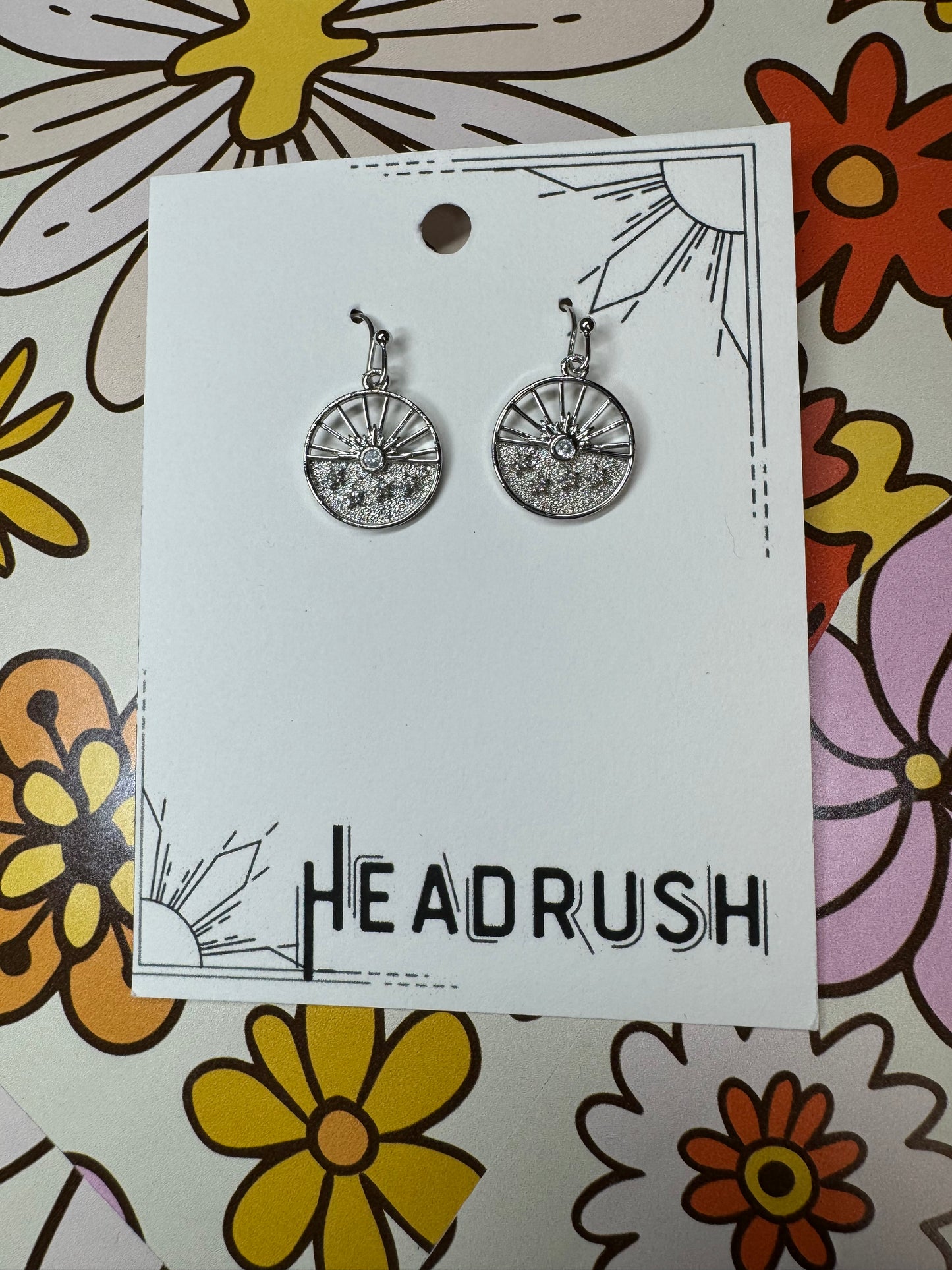 Sunrise Silver Dangle Earrings