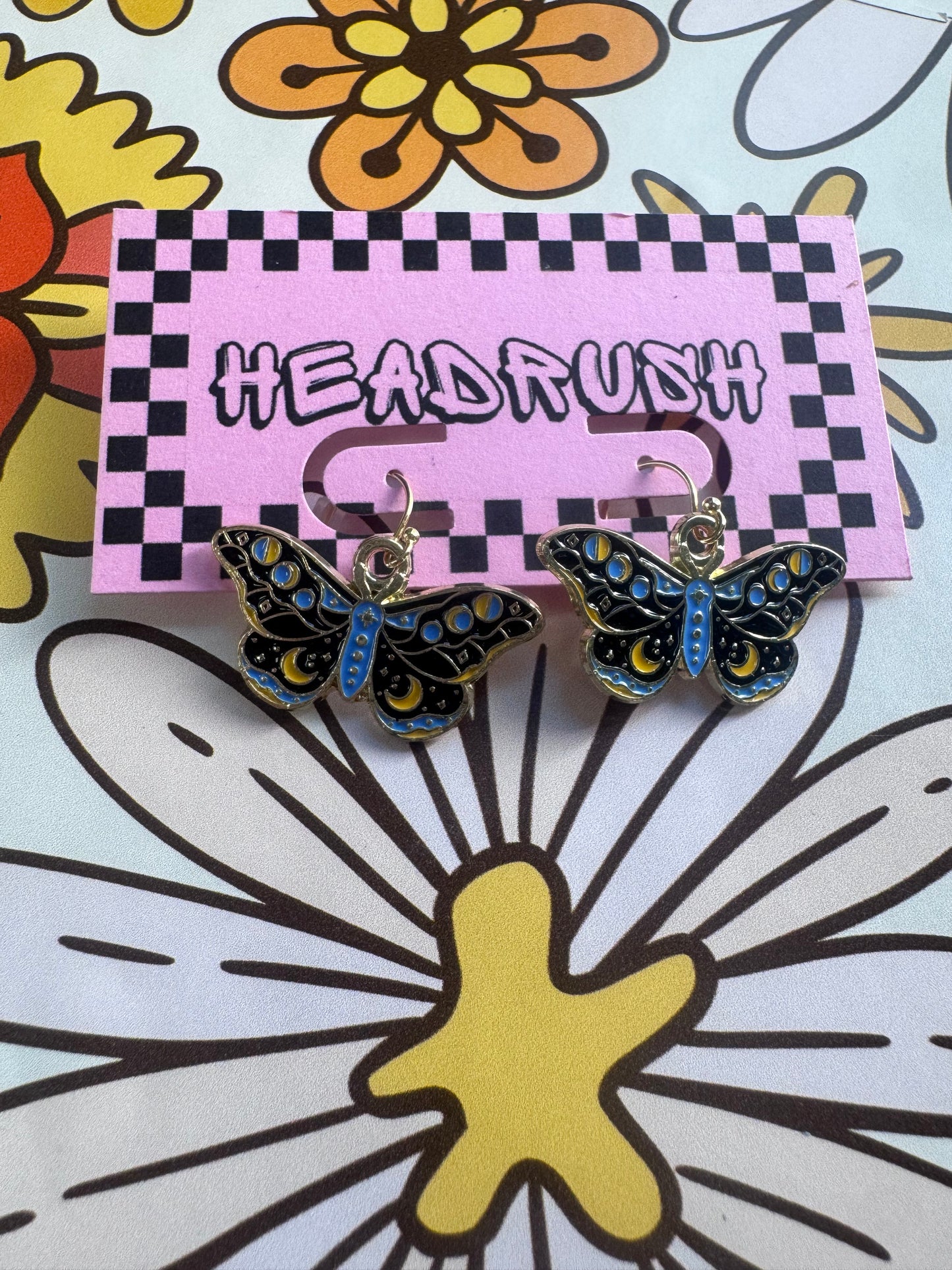 Moth Dangle Earrings