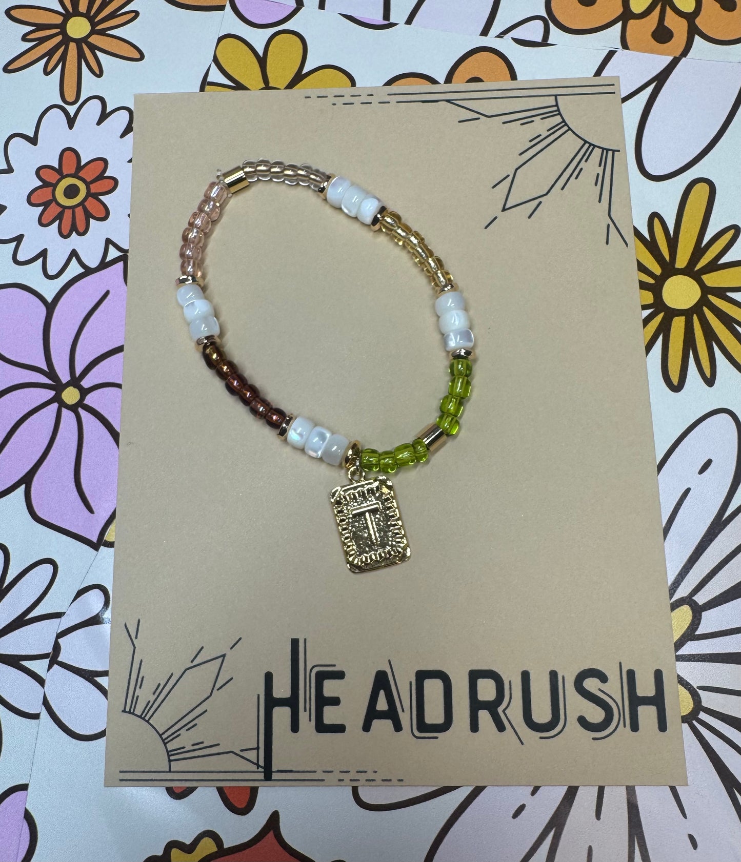 Customized Hand Crafted Beaded Initial Bracelet