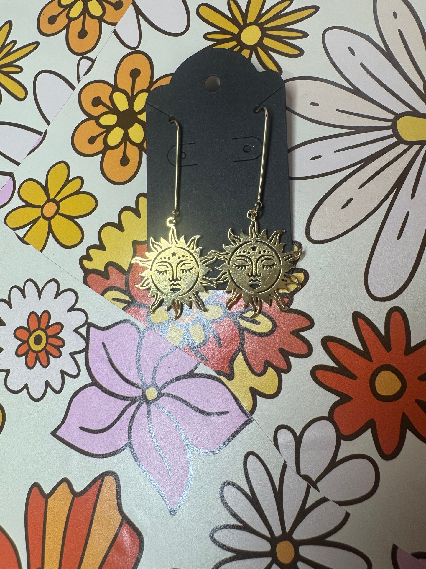 Scarlett-Gold Sunshine Dangle Earrings