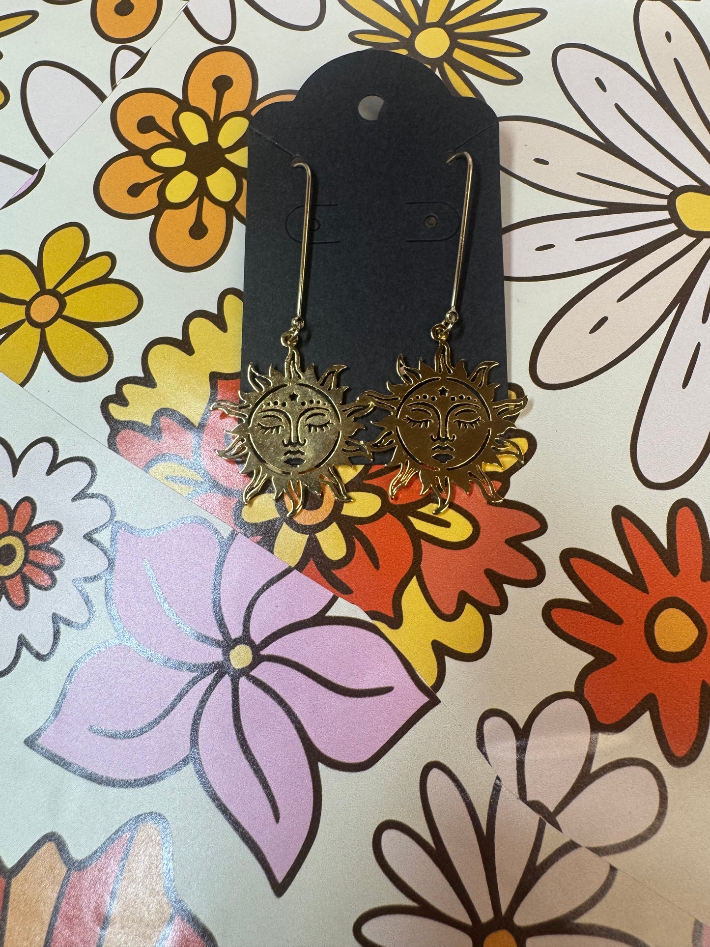 Scarlett-Gold Sunshine Dangle Earrings