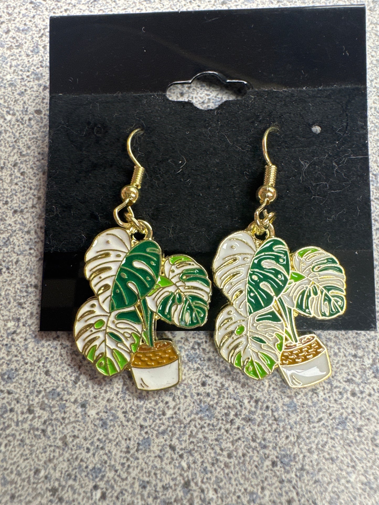 Monstera Dangle Earrings