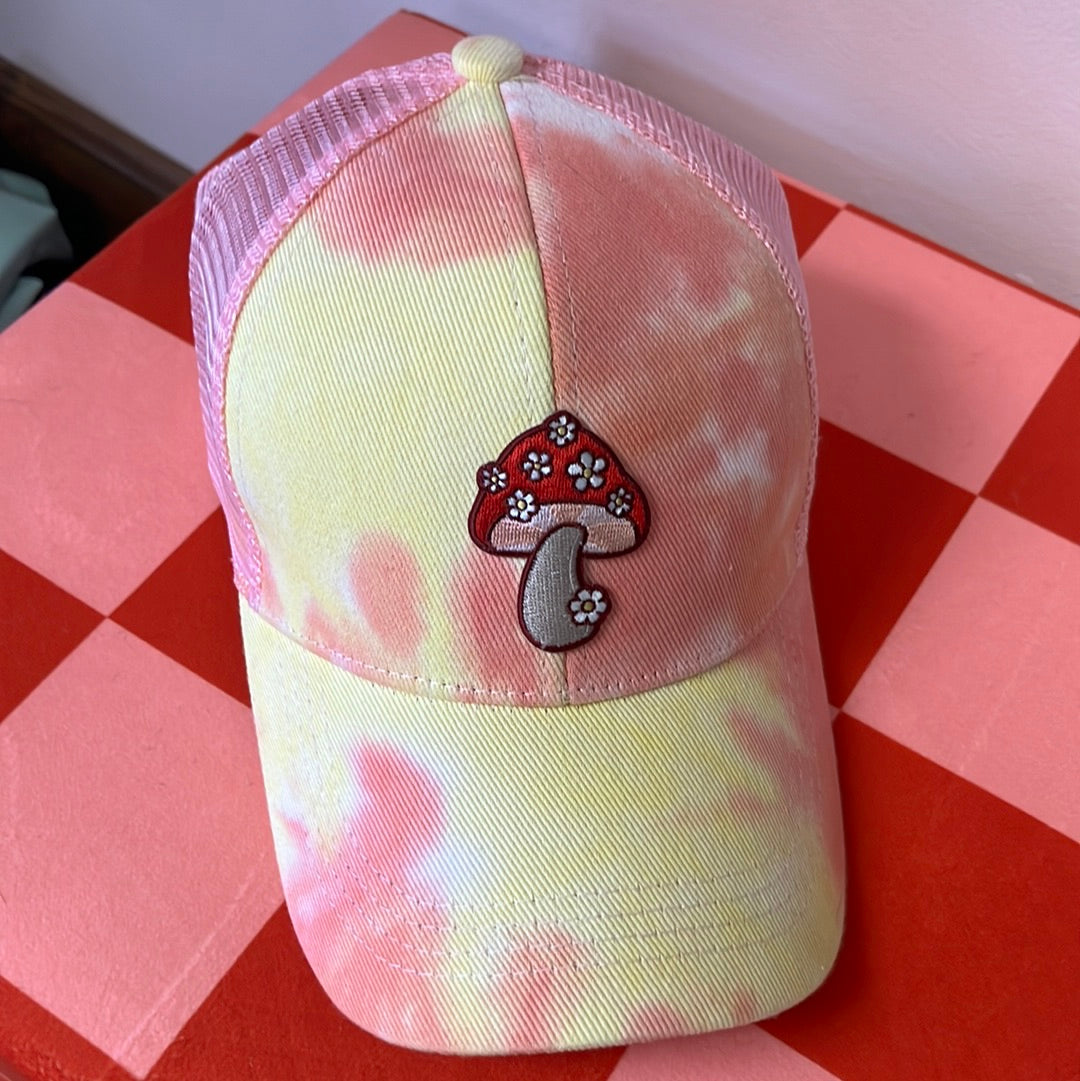 Pink dreams Mushy Ponytail Hat