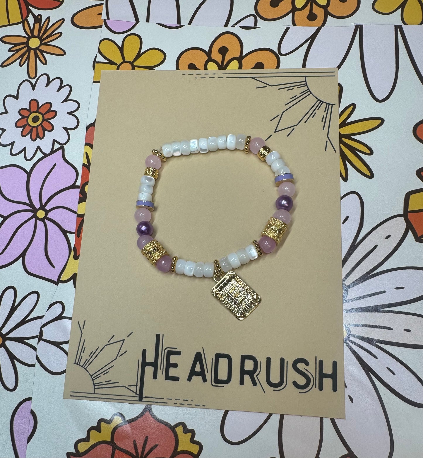 Customized Hand Crafted Beaded Initial Bracelet