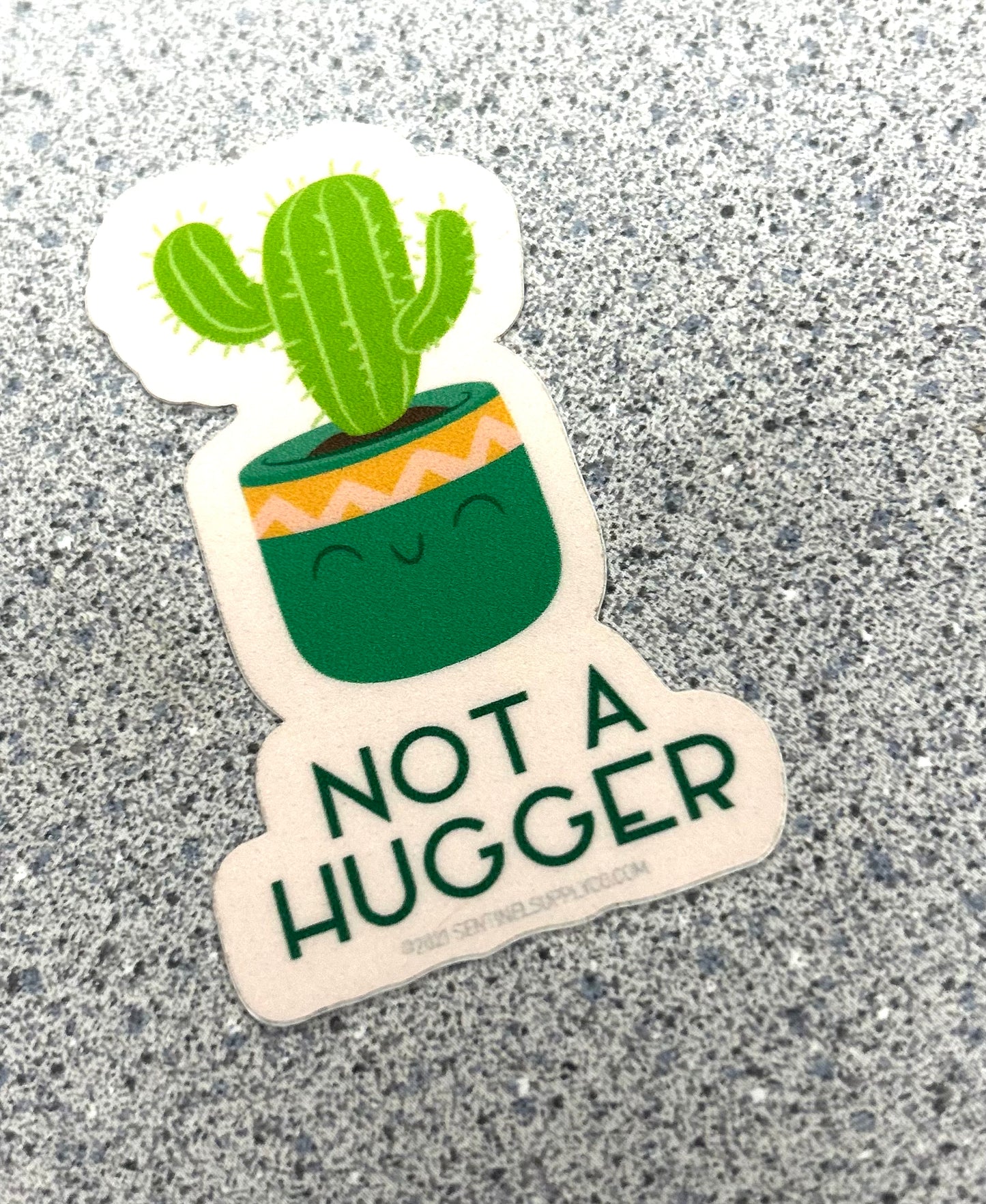 Not a Hugger Sticker