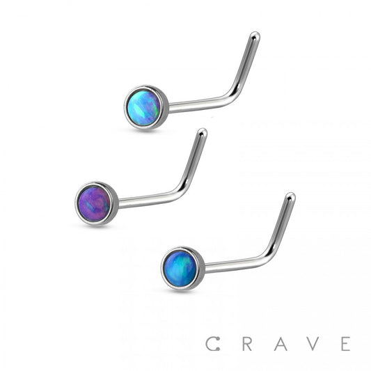 Vibrant Opal Nose Rings