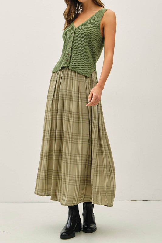 Lauren-The Plaid Midi Skirt