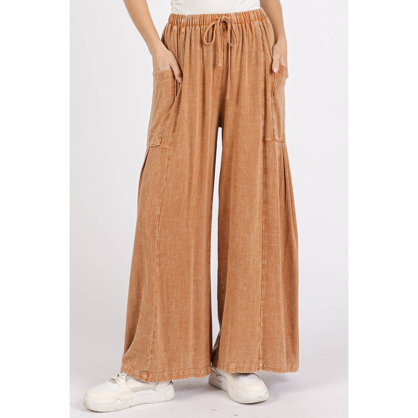 Carmella-Linen Mineral Washed Relaxed Pant