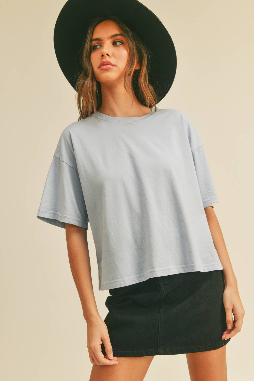 Blank Long Cropped T-Shirt