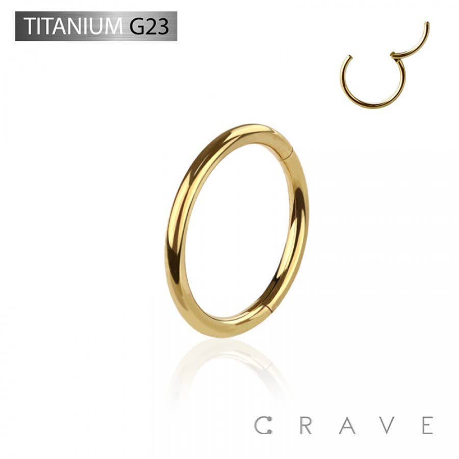 IMPLANT GRADE TITANIUM GOLD HINGED SEGMENT RING