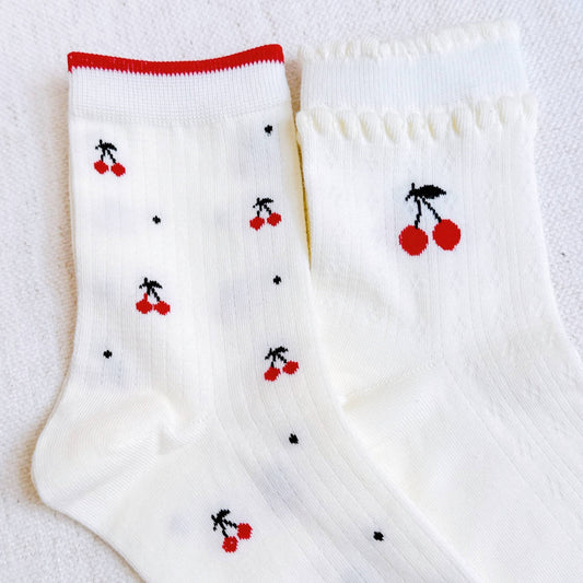 Cherries All Over Sock Set Of 2