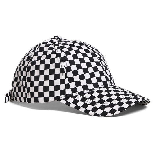 Checkered Cotton Baseball Cap