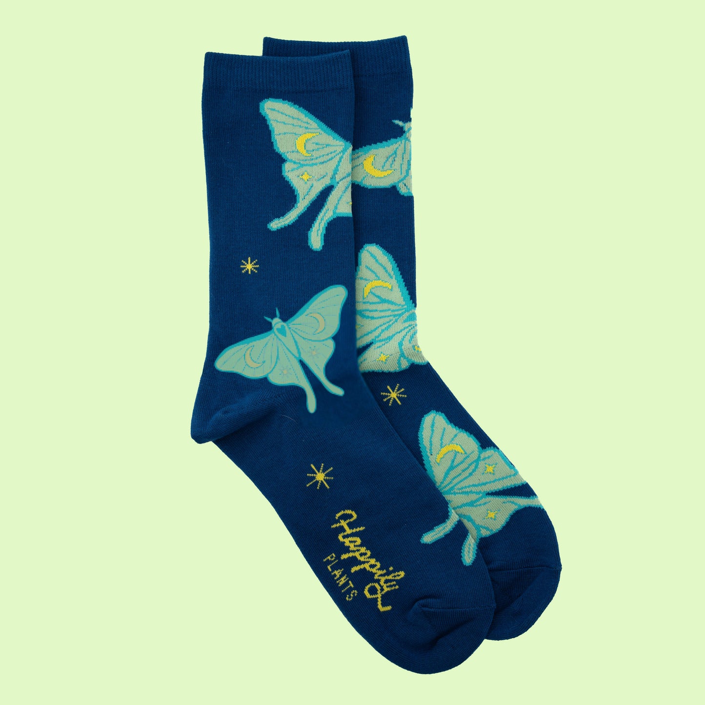 Luna Moth Socks Cotton Blend