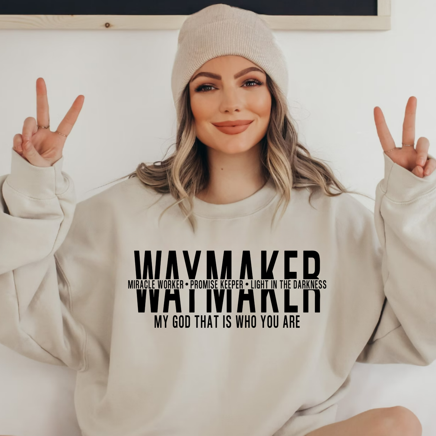 (shirt not included) WAYMAKER in Black- Screen print Transfer