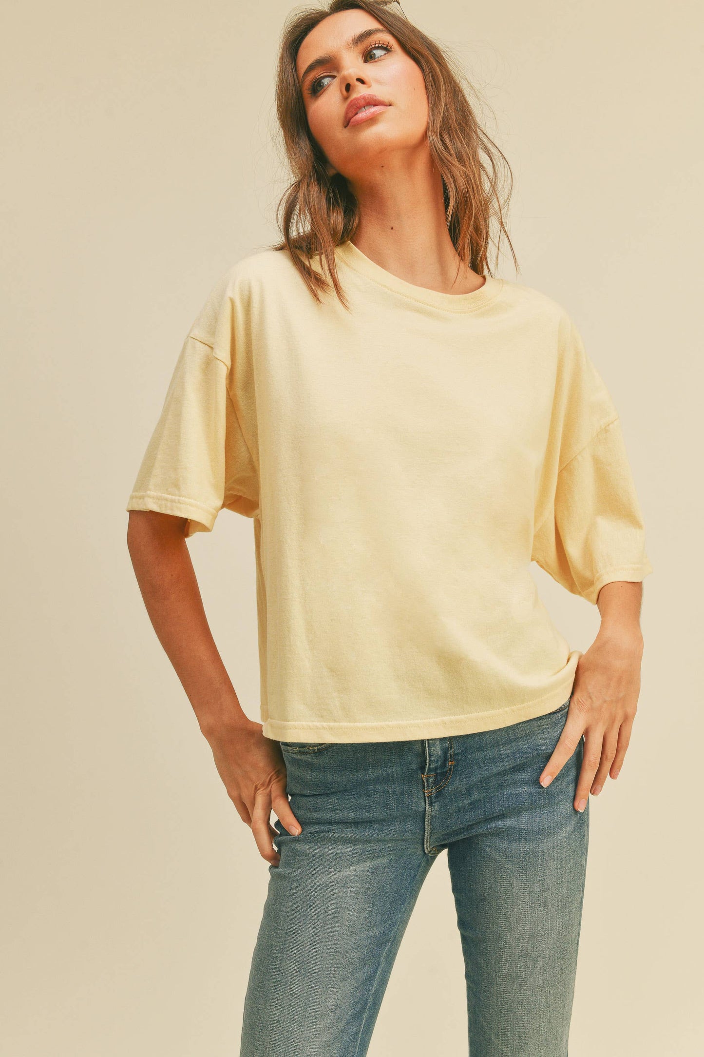 Blank Long Cropped T-Shirt