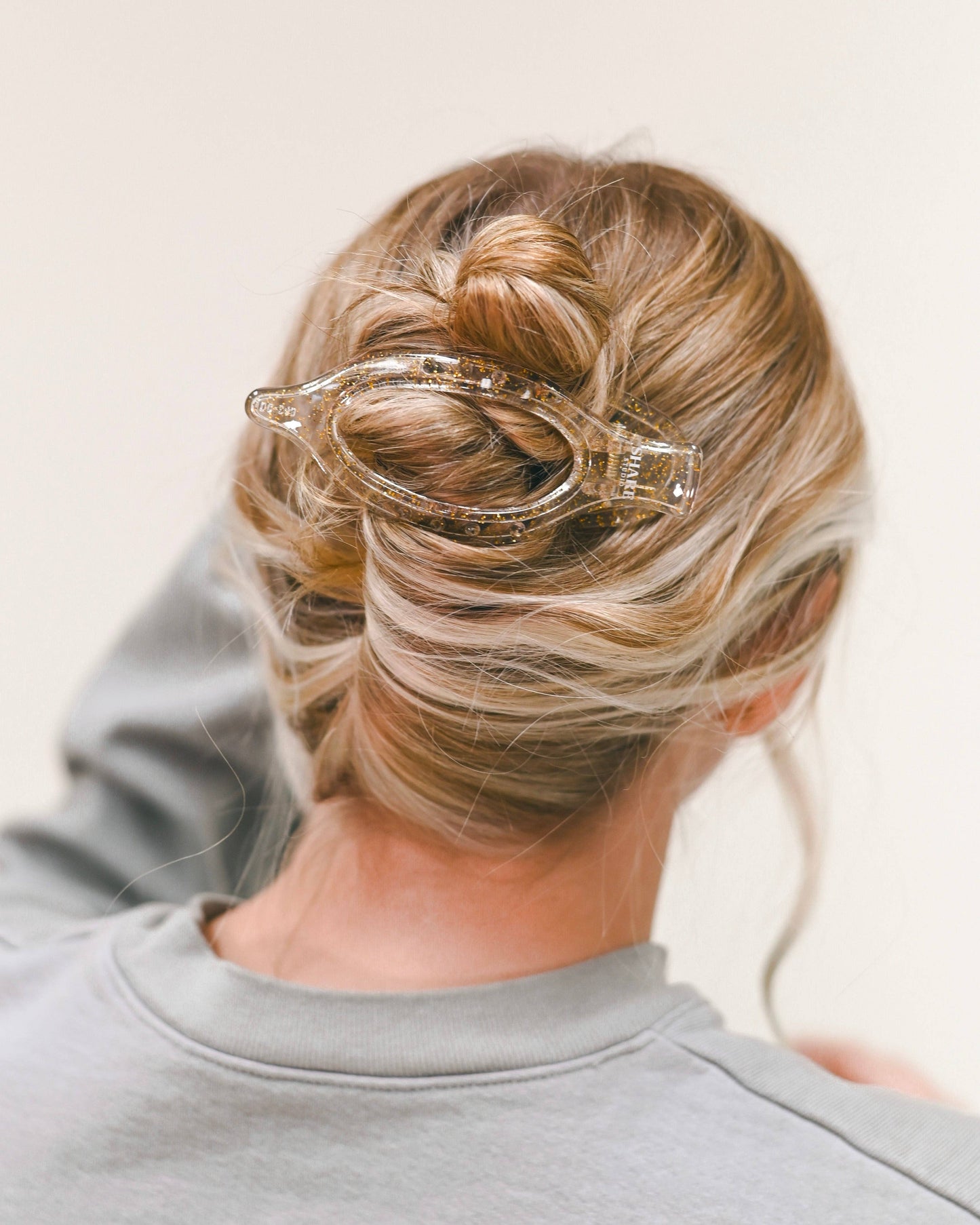 Golden Flakes Wide Lay Flat Hair Clip