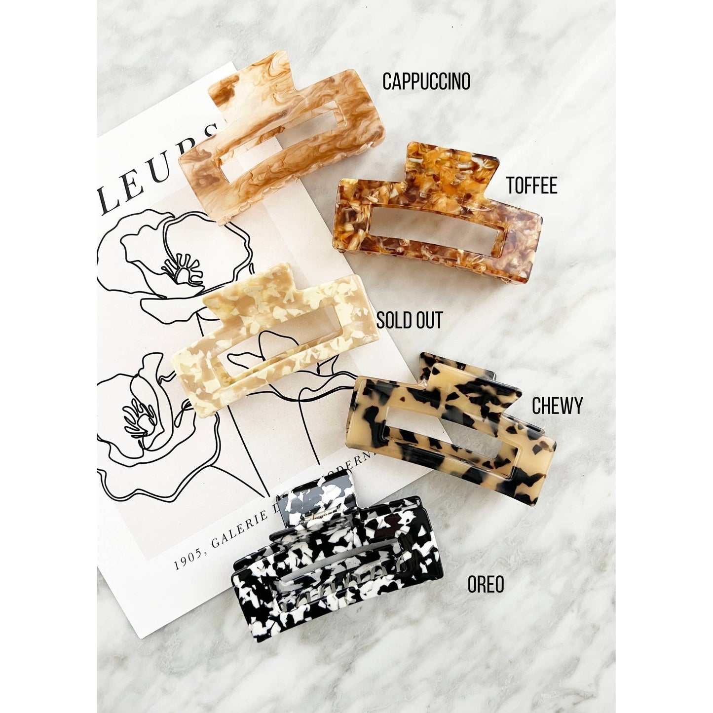 Jumbo 4-Inch Acetate Hair Claw - BETTY