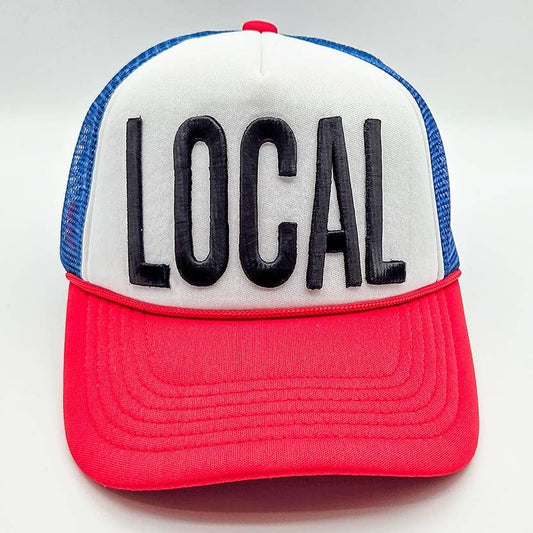 LOCAL Puff Embroidered HAT/POCKET Patch