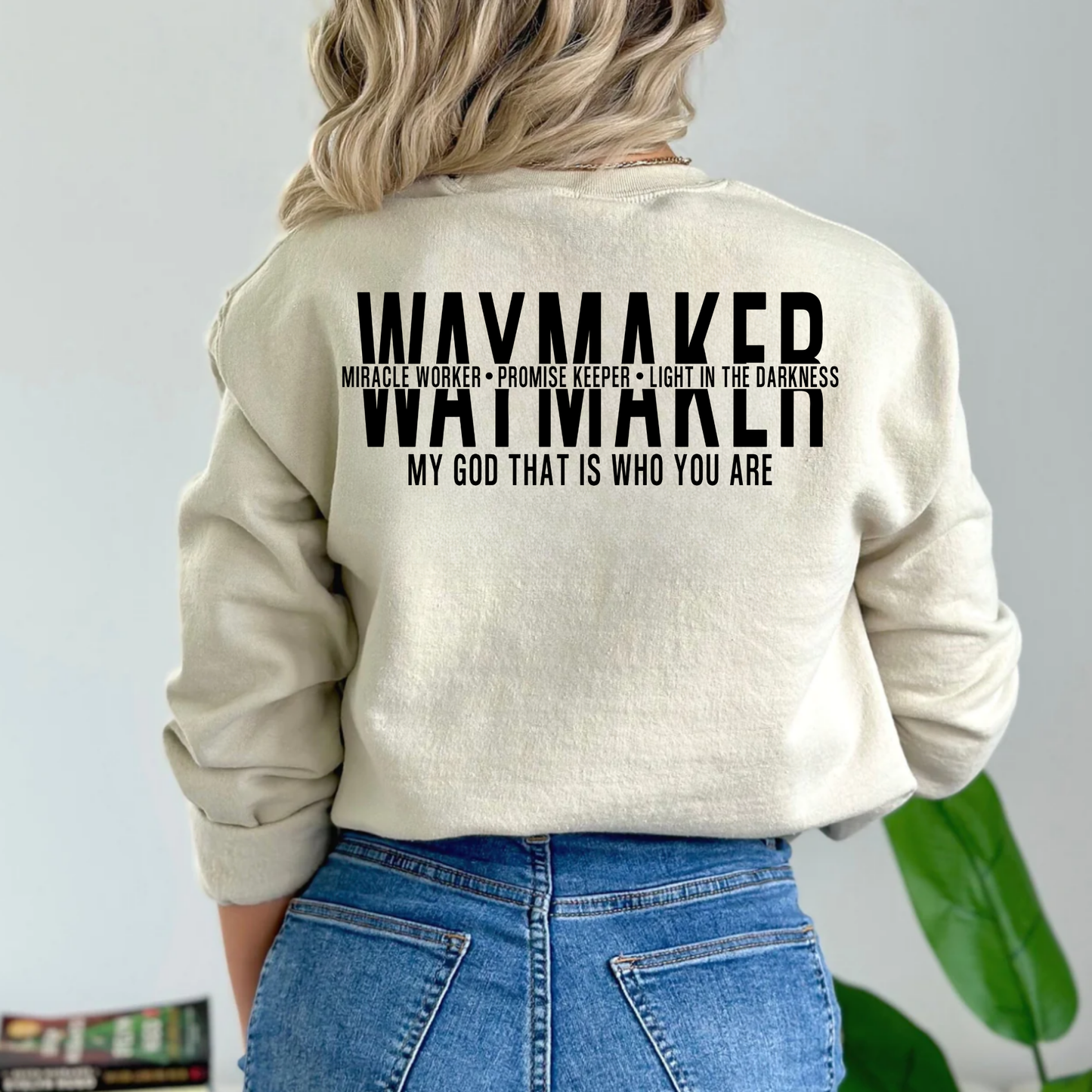 (shirt not included) WAYMAKER in Black- Screen print Transfer