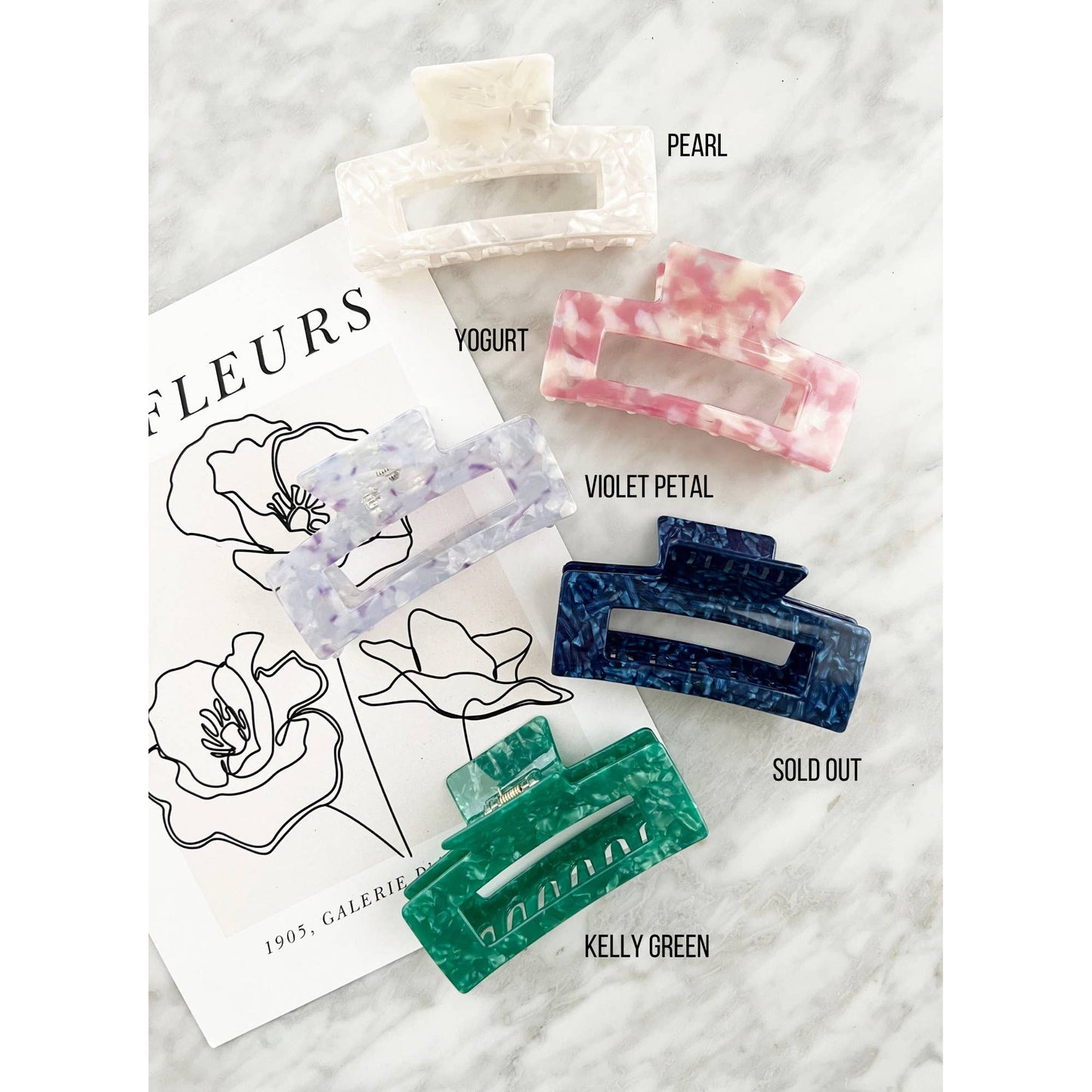 Jumbo 4-Inch Acetate Hair Claw - BETTY