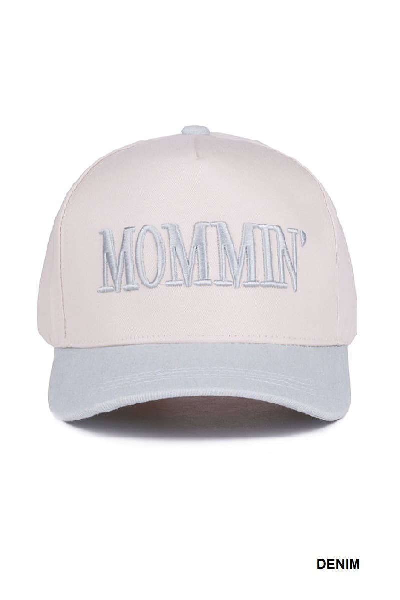..1214 Mommin' Two Tone Canvas Cotton Cap SI-28390