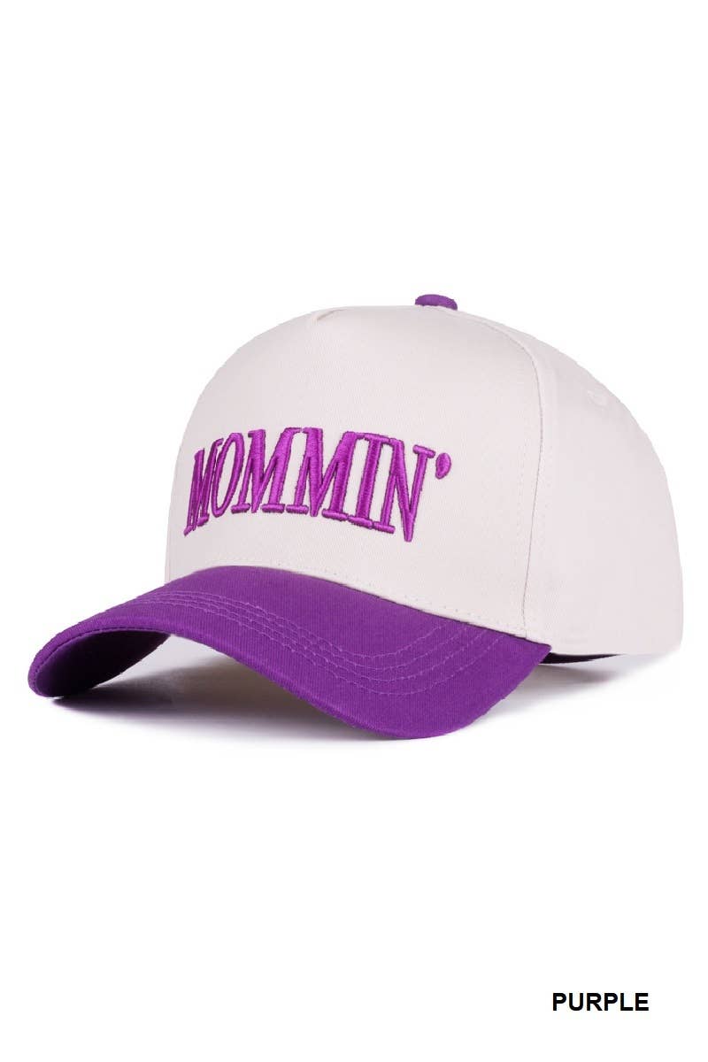 ..1214 Mommin' Two Tone Canvas Cotton Cap SI-28390