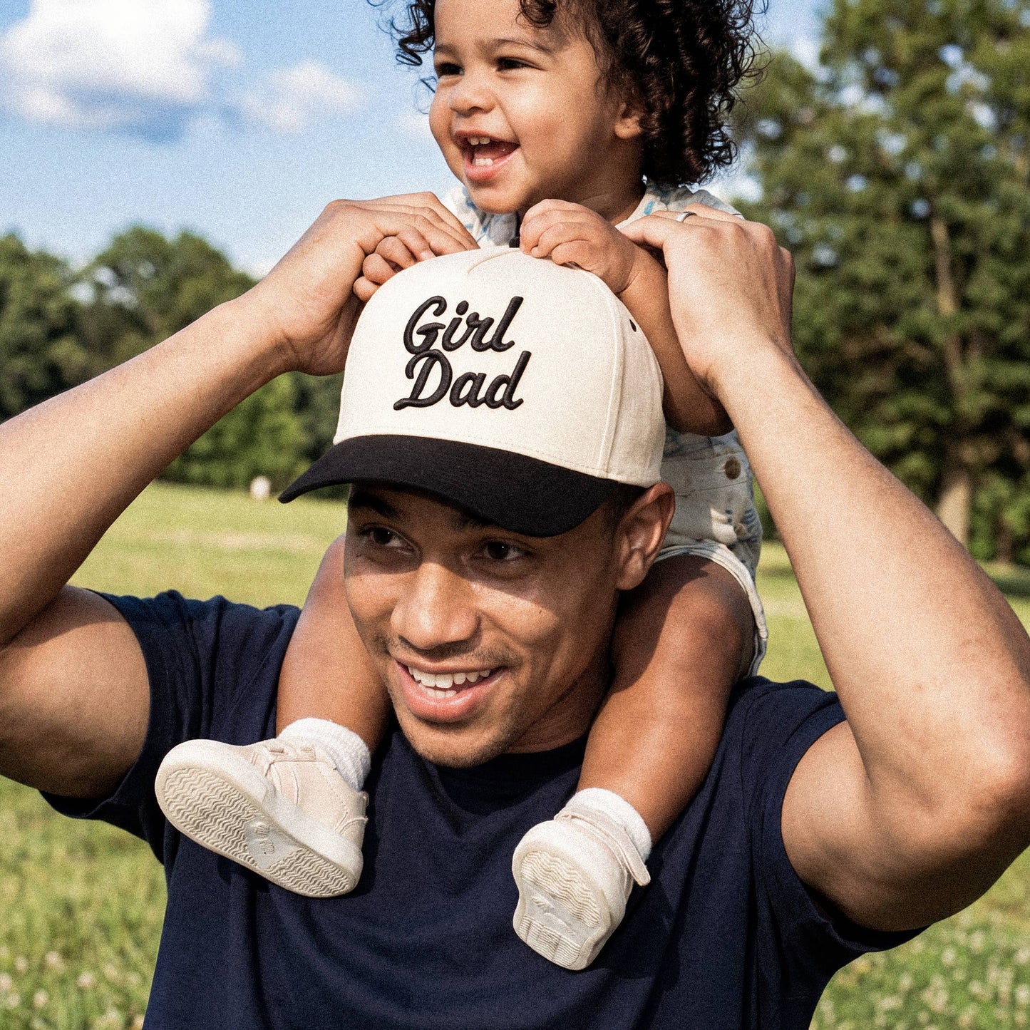 GIRL DAD Letter Embroidered on Two Tone Trucker Hat