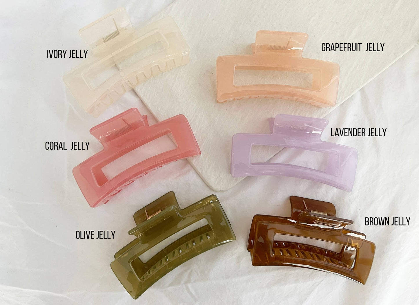 Jumbo 4-Inch Jelly Hair Clips - BETTY JELLY