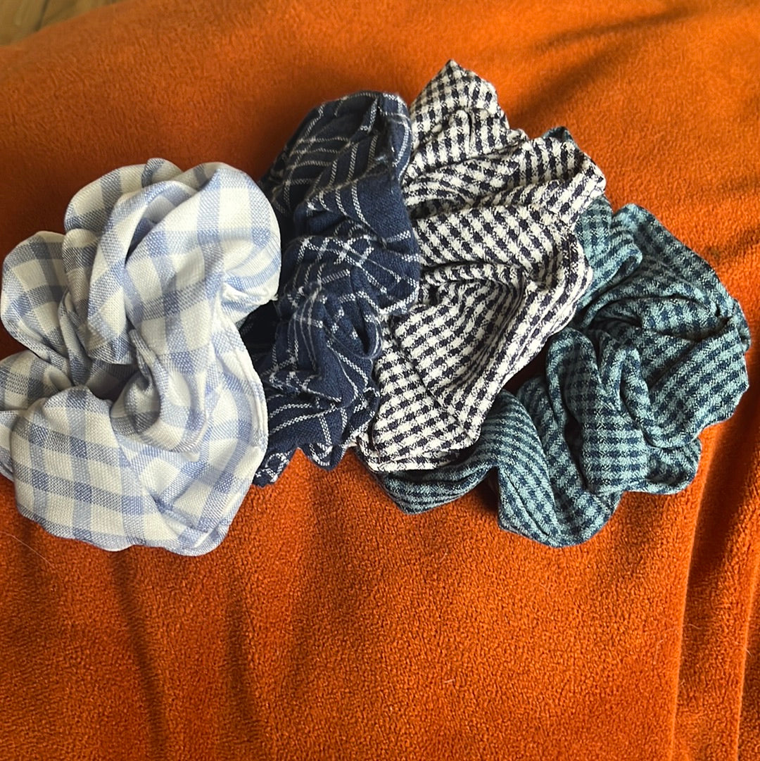 shades of blue-scrunchie set