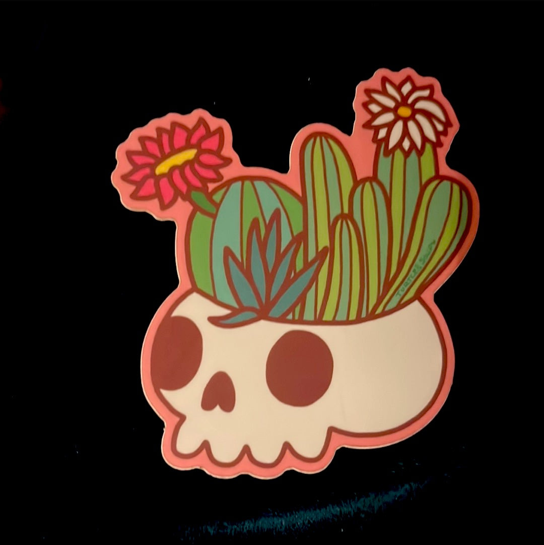 Cactus Skull Sticker