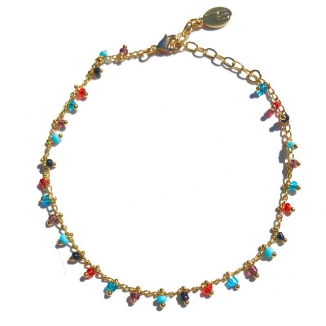 Nikki Smith Designs - Multi Beaded Anklet