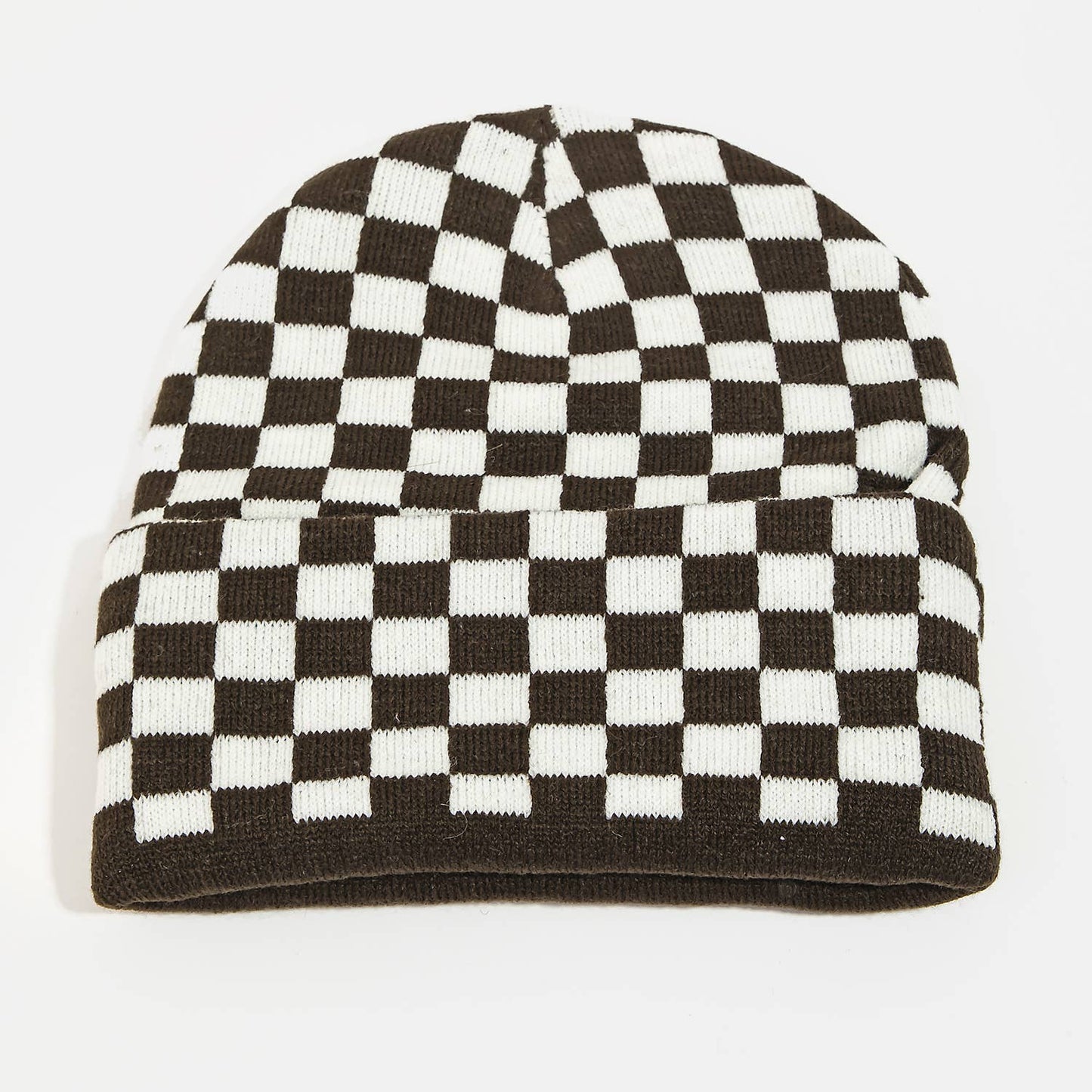 Soft Checkered Beanie