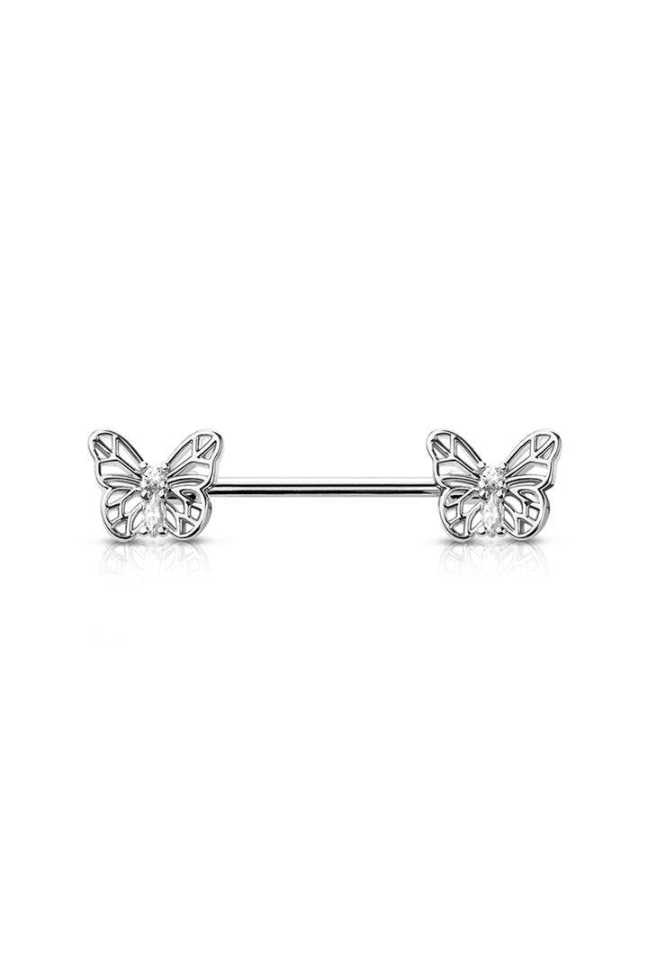 316L Surgical Steel Butterfly Nipple Bars