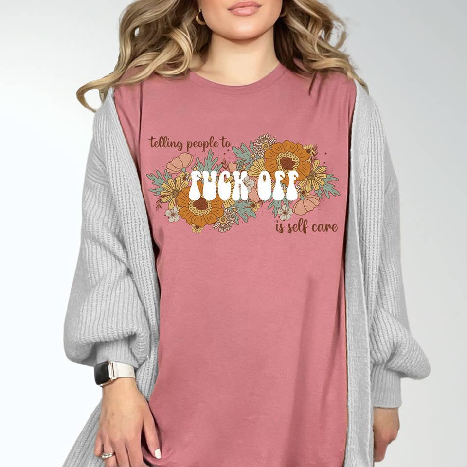 Telling People To Fuck Off Is Self Care DTF Heat Transfer: Large pocket